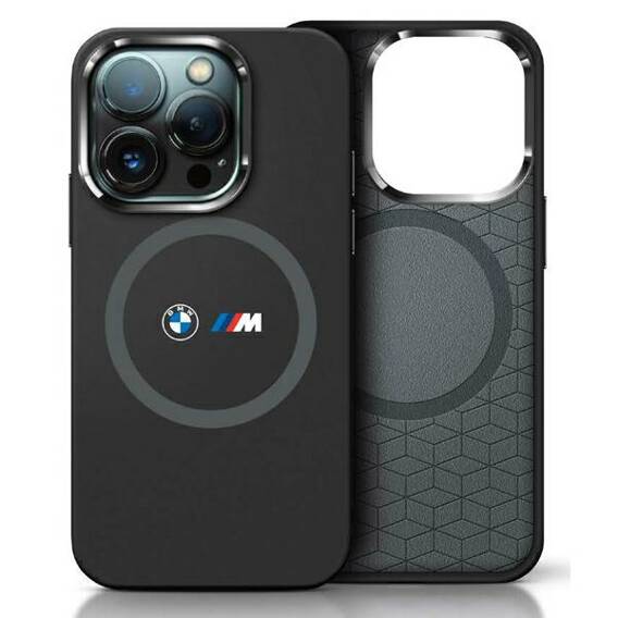 Original Case IPHONE 16 BMW Hardcase M Silicone Printed Ring MagSafe (BMHMP16S23SROK) black