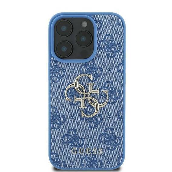 Original Case IPHONE 16 Guess Hardcase 4G Big Logo (GUHCP16S4GMGBL) blue