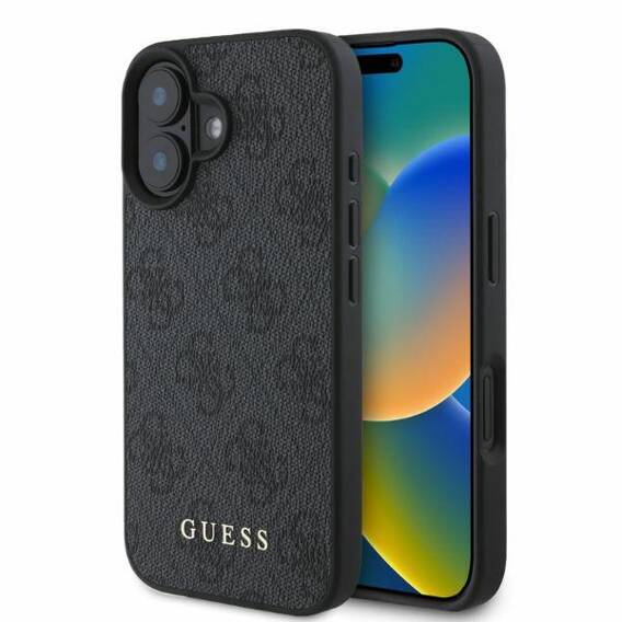 Original Case IPHONE 16 Guess Hardcase 4G Classic (GUHCP16SG4GFGR) black