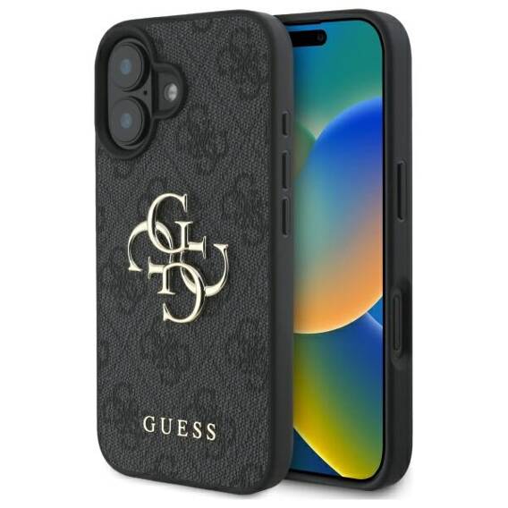 Original Case IPHONE 16 PLUS Guess Hardcase 4G Big Logo (GUHCP16M4GMGGR) black