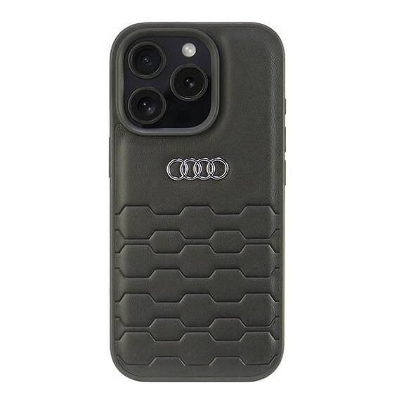 Original Case IPHONE 16 PRO Audi Synthetic Leather (AU-TPUPCIP16P-GT/D2-BK) black