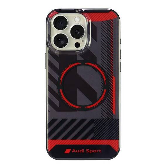 Original Case IPHONE 16 PRO MAX Audi IML Sport MagSafe (AUS-IMLMIP16PM-RSQ/D2-BK) black