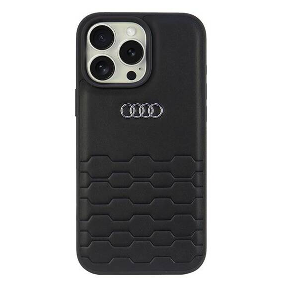 Original Case IPHONE 16 PRO MAX Audi Synthetic Leather (AU-TPUPCIP16PM-GT/D2-BK) black