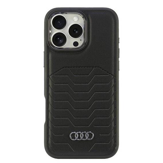 Original Case IPHONE 16 PRO MAX Audi Synthetic Leather (AU-TPUPCMIP16PM-GT/D3-BK) black