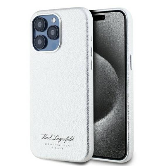 Original Case IPHONE 16 PRO MAX Karl Lagerfeld Hardcase Hotel RSG (KLHCP16XPGWCMKHG) gray