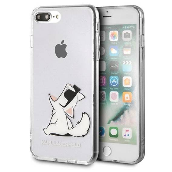 Original Case IPHONE 7+ / 8+ Karl Lagerfeld Hardcase Choupette Fun (KLHCI8LCFNRC) transparent