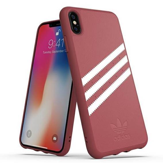 Original Case IPHONE XS MAX Adidas OR Moulded Case PU Suede (32821) pink