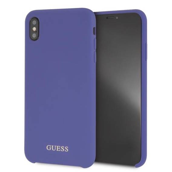 Original Case IPHONE XS MAX Guess Hard Case Silicone (GUHCI65LSGLUV) purple