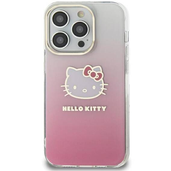 Original Case SAMSUNG GALAXY A55 5G Hello Kitty Hardcase IML Gradient Electrop Kitty Head (HKHCSA55HDGKEP) pink