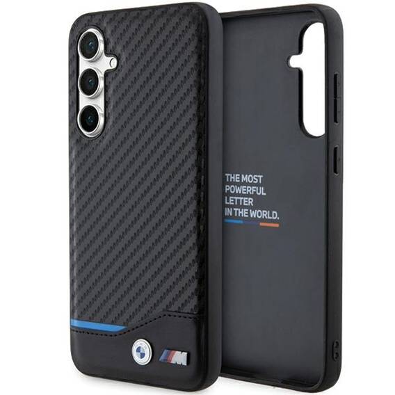 Original Case SAMSUNG GALAXY S23 FE BMW Leather Carbon (BMHCS23FE22NBCK) black