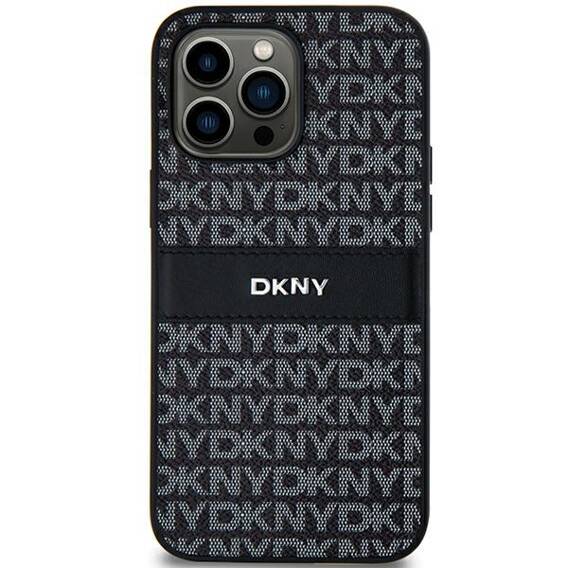 Original Case SAMSUNG GALAXY S24+ DKNY Hardcase Leather Mono Stripe & Metal Logo (DKHCS24MPRTHSLK) black
