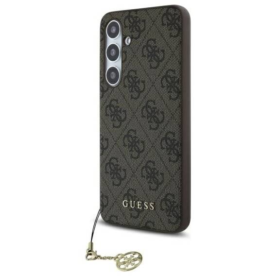 Original Case SAMSUNG GALAXY S24 FE Guess Hardcase 4G Charms Collection (GUHCS24FEGF4GBR) brown