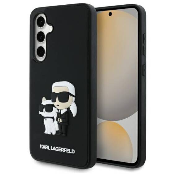 Original Case SAMSUNG GALAXY S24 FE Karl Lagerfeld Hardcase 3D Rubber Karl&Choupette black