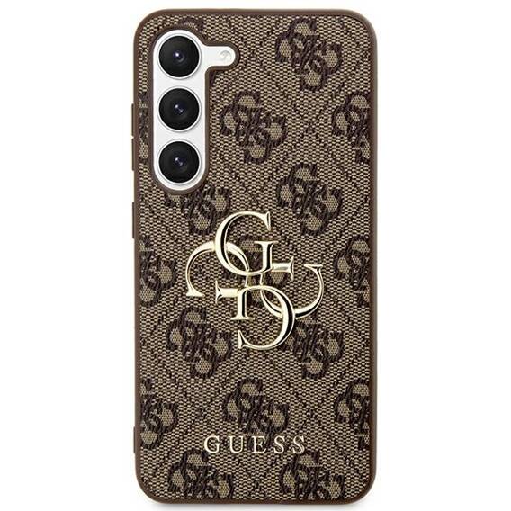 Original Case SAMSUNG GALAXY S24 Guess Hardcase 4G Big Metal Logo (GUHCS24S4GMGBR) brown