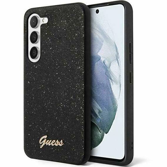 Original Case SAMSUNG GALAXY S24+ Guess Hardcase Glitter Script (GUHCS24MHGGSHK) black