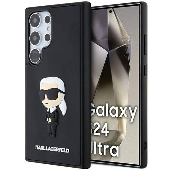 Original Case SAMSUNG GALAXY S24 ULTRA Karl Lagerfeld Hardcase 3D Rubber Ikonik (KLHCS24L3DRKINK) black