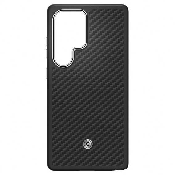 Original Case SAMSUNG GALAXY S25 ULTRA Samsung Spigen Enzo Aramid Magnet black and silver