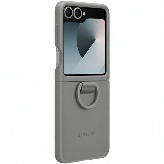 Original Case SAMSUNG GALAXY Z FLIP 6 Silicone Case with Ring (EF-PF741TJEGWW) gray