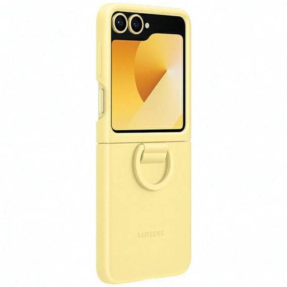 Original Case SAMSUNG GALAXY Z FLIP 6 Silicone Case with Ring (EF-PF741TYEGWW) yellow