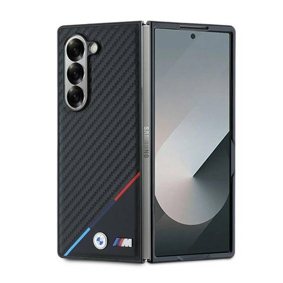 Original Case SAMSUNG GALAXY Z FOLD 6 BMW Hardcase Carbon Tricolor (BMHMZFD623PUDTK) black