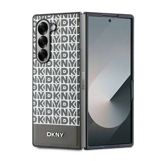 Original Case SAMSUNG GALAXY Z FOLD 6 DKNY Repeat Pattern Bottom Stripe (DKHMZFD6PSOSPW) brown