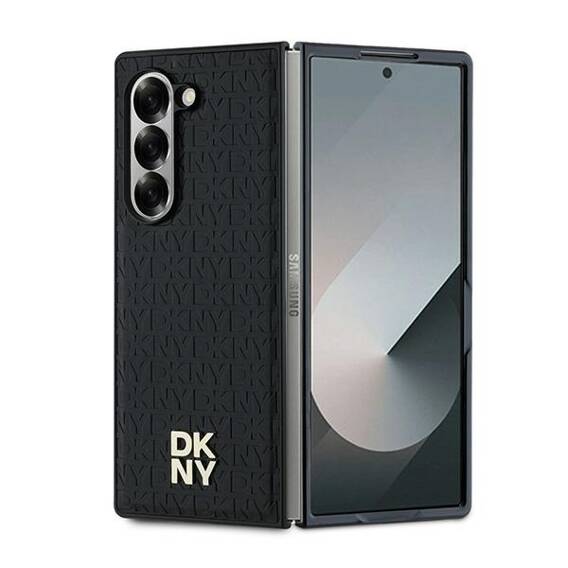 Original Case SAMSUNG GALAXY Z FOLD 6 DKNY Repeat Pattern Stack Logo (DKHMZFD6PSHRPSK) black