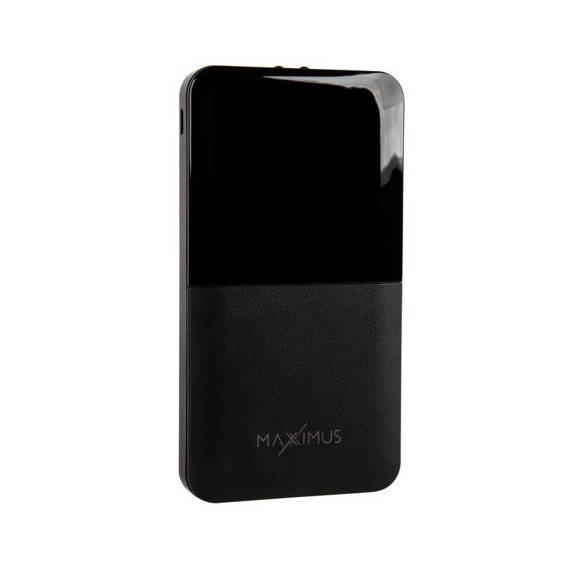 POWERBANK MX ROTH 10,000 mAh, 2xUSB, 10W Li-Po, BLACK / BLACK, + microUSB cable