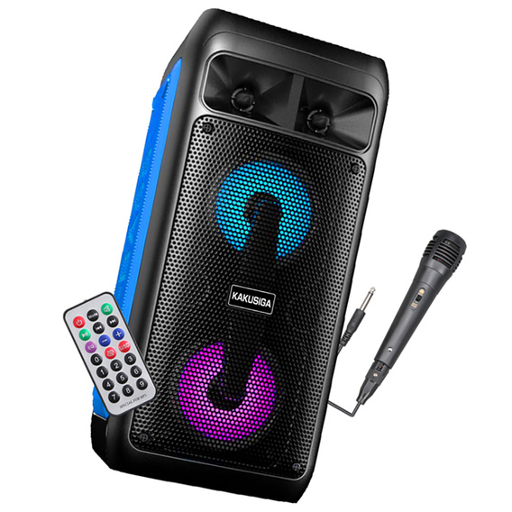 Portable Bluetooth Speaker + Karaoke Microphone + Remote Control Music MP3 Kakusiga KSC-671 black