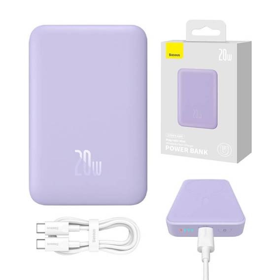 Powerbank Baseus Magnetic Mini 10000mAh 20W (purple)