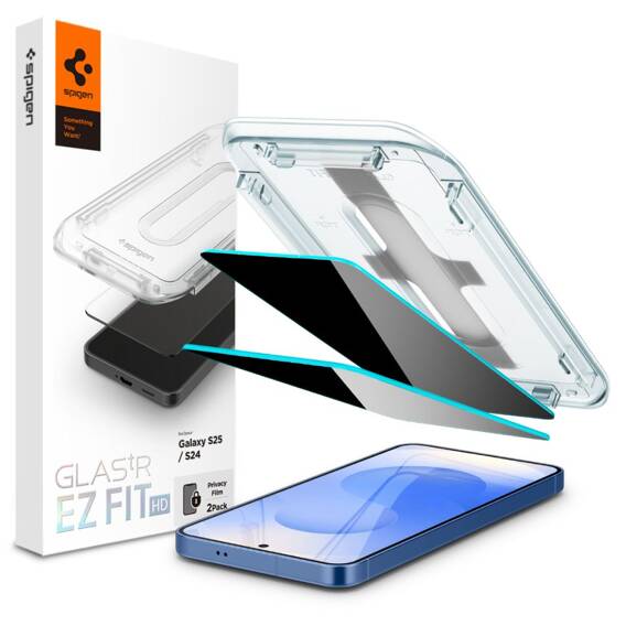 Privatizing Glass SAMSUNG GALAXY S24 / S25 Spigen Glas.Tr ”Ez Fit” HD 2-pack Privacy