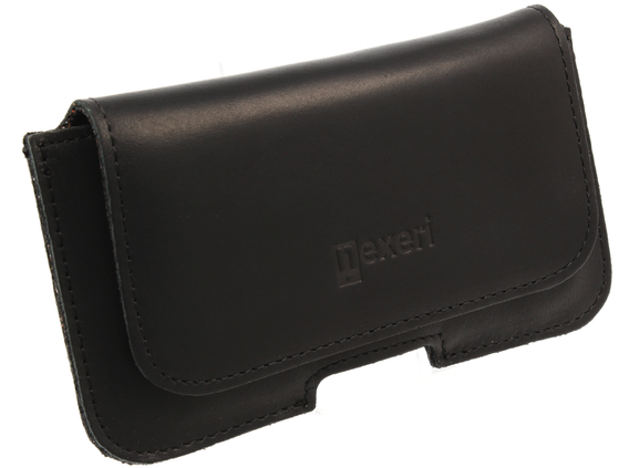 Sleek leather holster Samsung S5/ S7/A5 Lg Q6/ Honor 7/ Xperia Z/Redmi 4A black