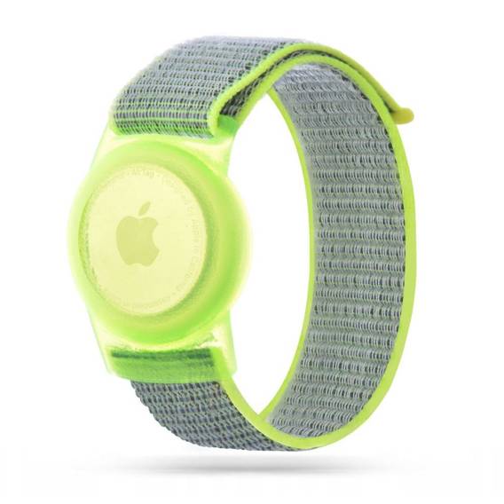 Strap for APPLE AIRTAG Tech-Protect Nylon For Kids lime