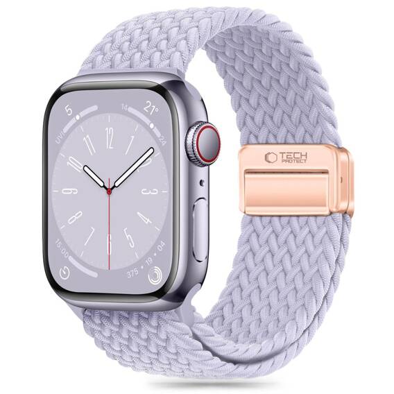 Strap for APPLE WATCH 3 / 4 / 5 / 6 / 7 / 8 / 9 / SE (38 / 40 / 41 MM) Tech-Protect Nylonmag Periwinkle purple