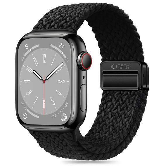 Strap for APPLE WATCH 3 / 4 / 5 / 6 / 7 / 8 / 9 / SE (38 / 40 / 41 MM) Tech-Protect Nylonmag black