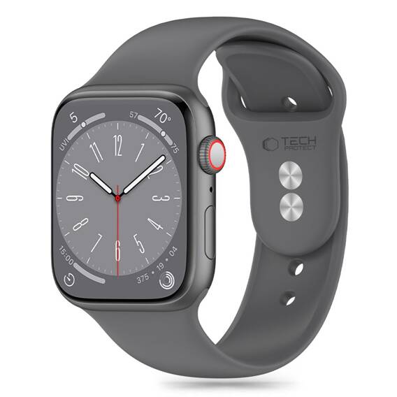 Strap for APPLE WATCH 4 / 5 / 6 / 7 / 8 / 9 / SE / ULTRA 1 / 2 (42 / 44 / 45 / 49 MM) Tech-Protect Silicone Clay gray