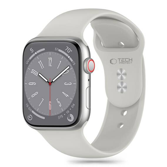 Strap for APPLE WATCH 4 / 5 / 6 / 7 / 8 / 9 / SE / ULTRA 1 / 2 (42 / 44 / 45 / 49 MM) Tech-Protect Silicone Stone gray