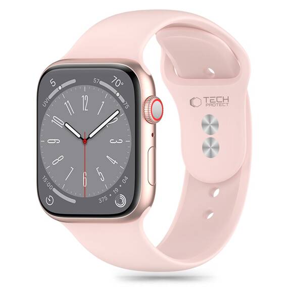 Strap for APPLE WATCH 4 / 5 / 6 / 7 / 8 / 9 / SE / ULTRA 1 / 2 (42 / 44 / 45 / 49 MM) Tech-Protect Silicone light pink