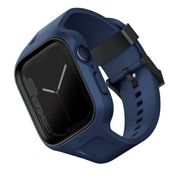 Strap for APPLE WATCH 4 / 5 / 6 / 7 / 8 / SE ( 44 / 45 MM) UNIQ Monos 2in1 Strap + Case Series blue