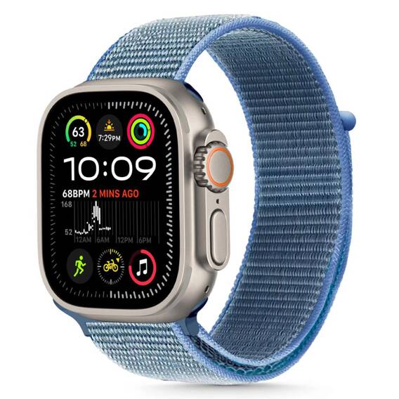 Strap for APPLE WATCH 6 / 7 / 8 / 9 / 10 / SE / ULTRA 1 / 2 (44 / 45 / 46 / 49 MM) Tech-Protect Nylon Baby Blue