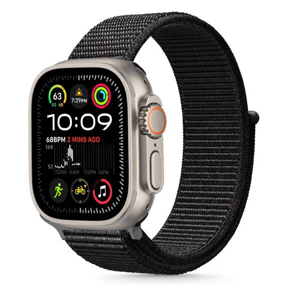 Strap for APPLE WATCH 6 / 7 / 8 / 9 / 10 / SE / ULTRA 1 / 2 (44 / 45 / 46 / 49 MM) Tech-Protect Nylon black