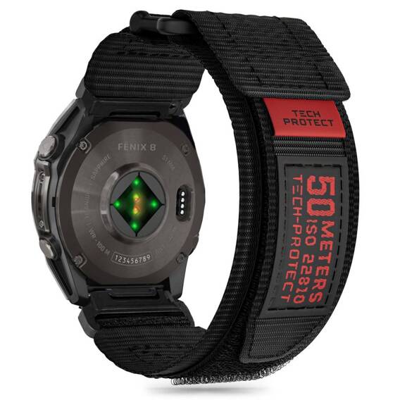 Strap for GARMIN FENIX 5 / 6 / 6 PRO / 7 / 8 / E (47MM) Tech-Protect Scout Pro black