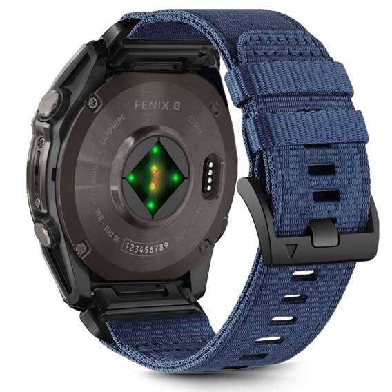 Strap for GARMIN FENIX 5X / 5X PLUS / 6X / 6X PRO / 7X / 8 (51MM) Tech-Protect Nylon Classic navy blue