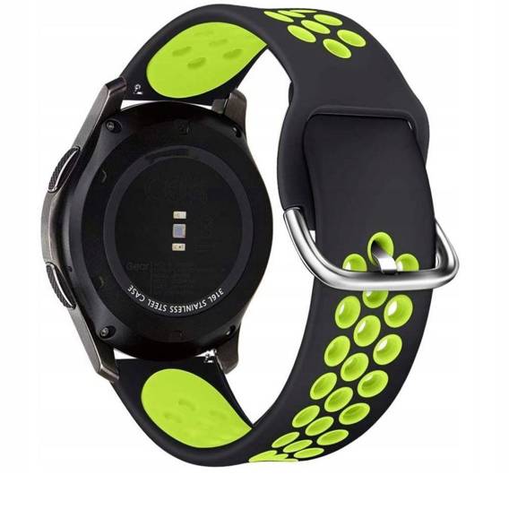 Strap for SAMSUNG GALAXY WATCH 3 (45MM) Tech-Protect Softband black & lime