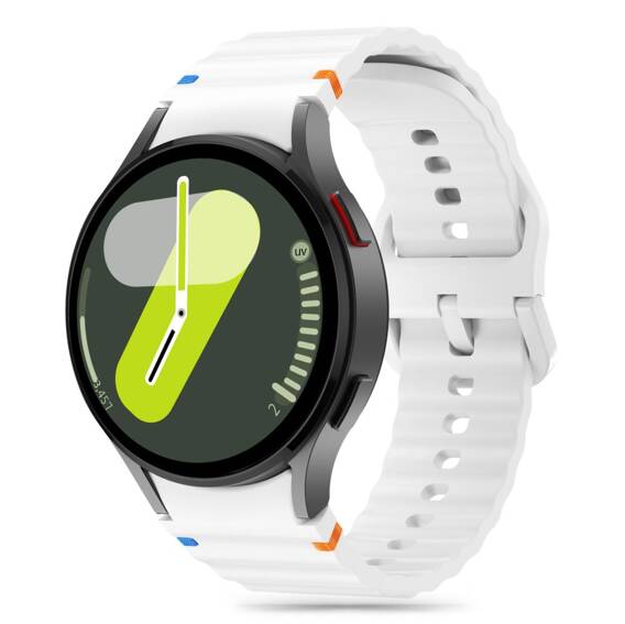 Strap for SAMSUNG GALAXY WATCH 4 / 5 / 5 PRO / 6 / 7 / FE Tech-Protect Silicone Sport white