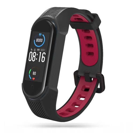 Strap for XIAOMI MI SMART BAND 5 / 6 / 6 NFC Tech-Protect Armour black & red