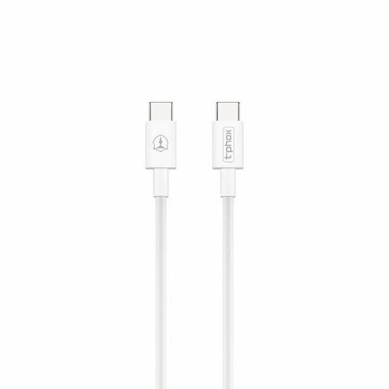 T-PHOX GLARY TYPE-C - TYPE-C WHITE 1M CABLE; 3A ; 60W