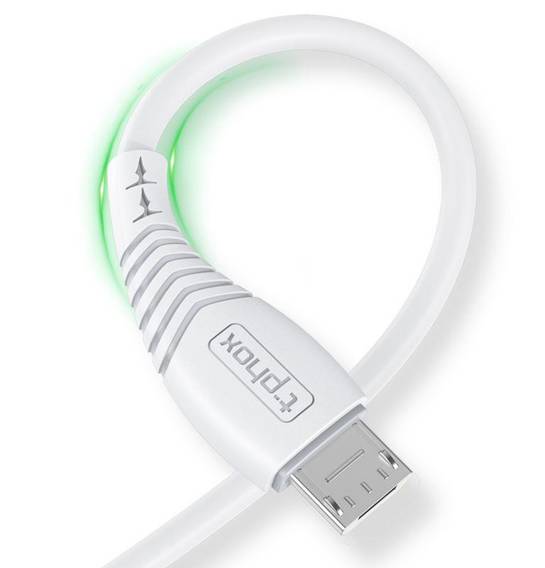 T-PHOX NATURE MICRO USB WHITE CABLE 1.2M 3A