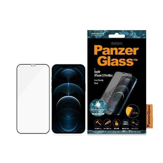 Tempered Glass 5D IPHONE 12 PRO MAX PanzerGlass Pro E2E Super+ Case Friendly AntiBacterial Microfracture black