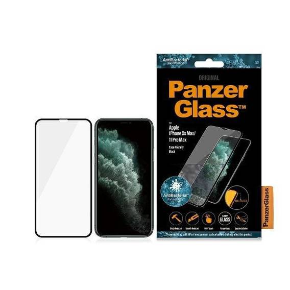 Tempered Glass 5D IPHONE XS MAX / 11 PRO MAX PanzerGlass E2E Super+ Case Friendly AntiBacterial black