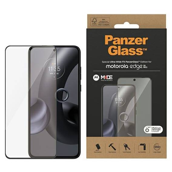 Tempered Glass 5D MOTOROLA EDGE 30 NEO PanzerGlass Ultra-Wide Fit (6569)